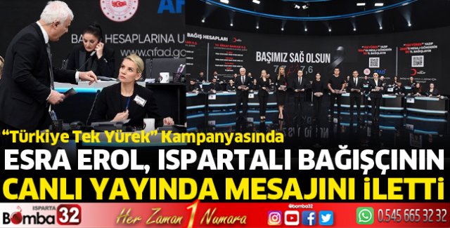 Ispartalı bağışçının mesajı duygulandırdı