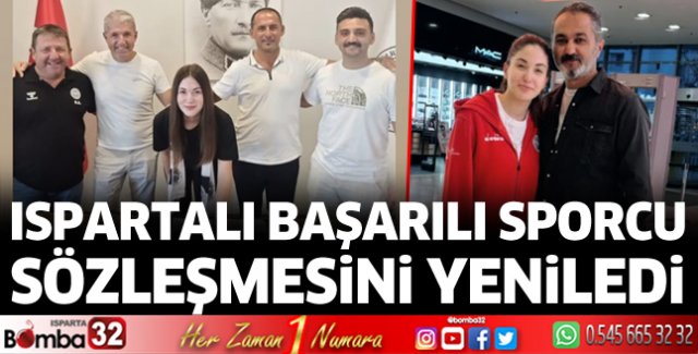 Ispartalı başarılı sporcu sözleşmesini yeniledi 