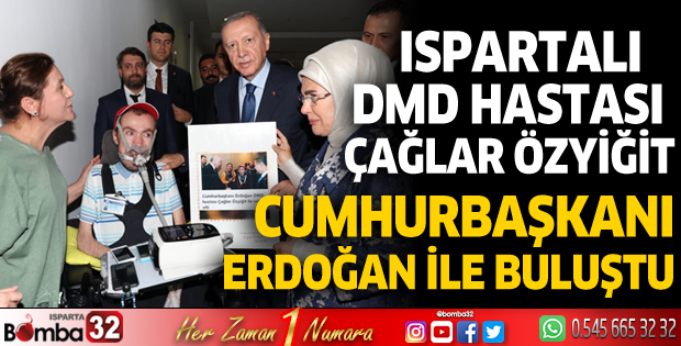 Ispartalı DMD hastası Çağlar Özyiğit, Cumhurbaşkanı Erdoğan ile buluştu
