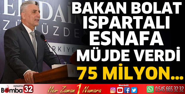 Ispartalı esnafa müjde
