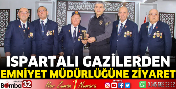 Ispartalı gazilerden Emniyet Müdürlüğüne ziyaret