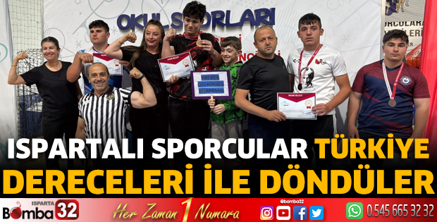 Ispartalı sporcular Türkiye dereceleri ile döndüler