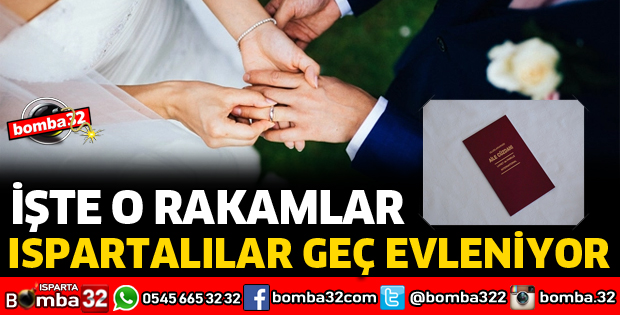 ISPARTALILAR GEÇ EVLENİYOR