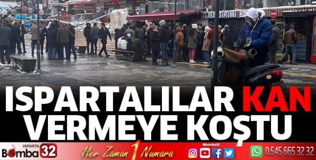 Ispartalılar kan vermeye koştu