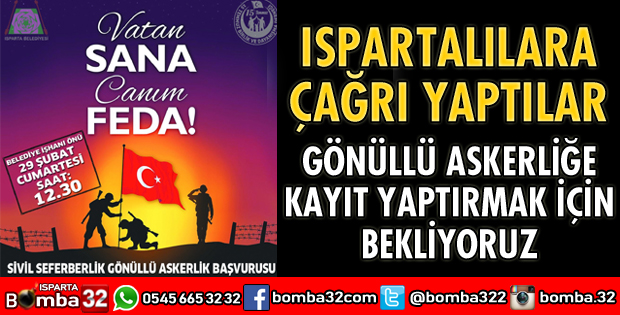 ISPARTALILARA ANLAMLI ÇAĞRI