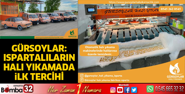 Ispartalıların halı yıkamada ilk tercihi