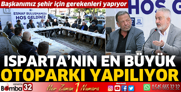 Isparta'nın en büyük otoparkının inşaat çalışmaları devam ediyor