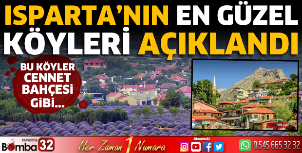 Isparta'nın en güzel köyleri açıklandı