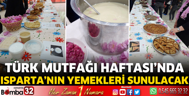 Isparta'nın yemekleri sunulacak