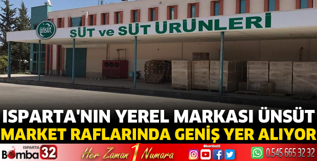 Isparta'nın yerel markası Ünsüt Market, raflarında geniş yer alıyor