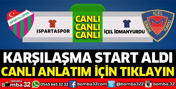 ISPARTASPOR İÇEL İDMAN YURDU MAÇI CANLI