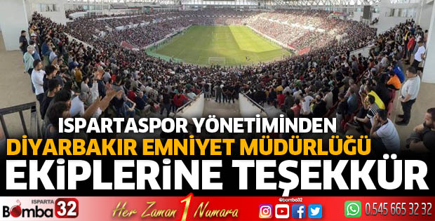 Ispartaspor yönetiminden teşekkür