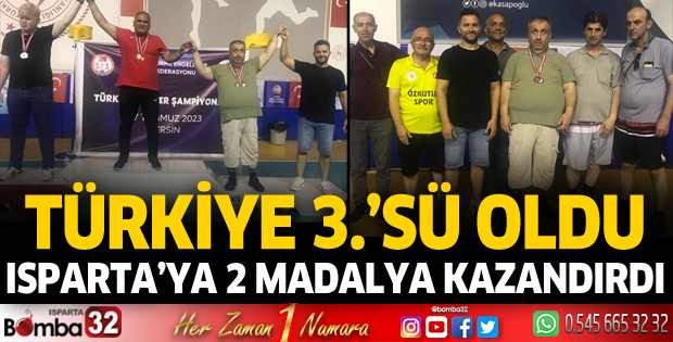 Isparta'ya 2 madalya kazandırdı