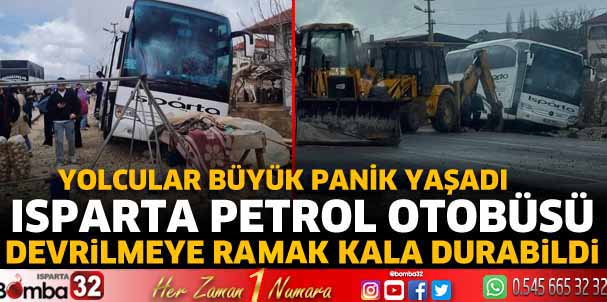 Isparta'ya gelen yolcu otobüsü kaza yaptı