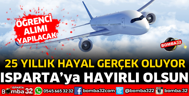 ISPARTA'YA HAYIRLI OLSUN