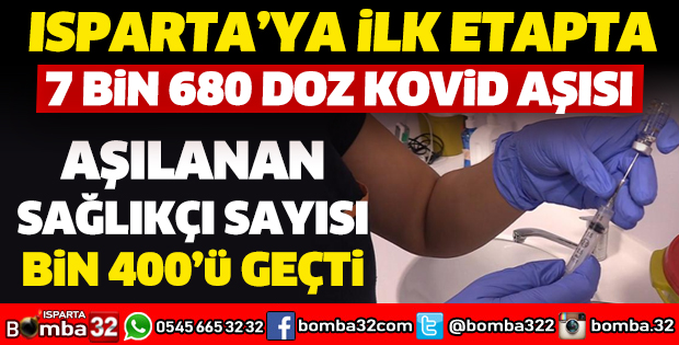 ISPARTA'YA İLK ETAPTA 7 BİN 680 DOZ KOVİD AŞISI GELDİ