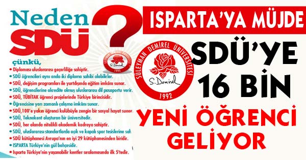ISPARTA'YA MÜJDE 