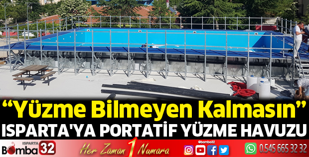 Isparta'ya portatif yüzme havuzu