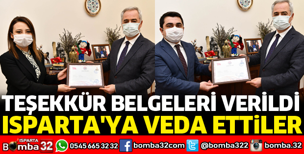 ISPARTA'YA VEDA ETTİLER