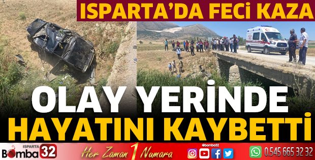 Isparta'da feci kaza
