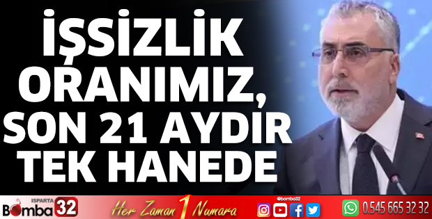 İşsizlik oranımız, son 21 aydır tek hanede
