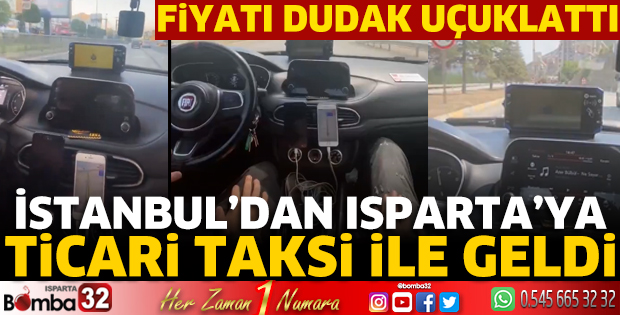 İstanbul'dan Isparta'ya ticari taksi ile geldi