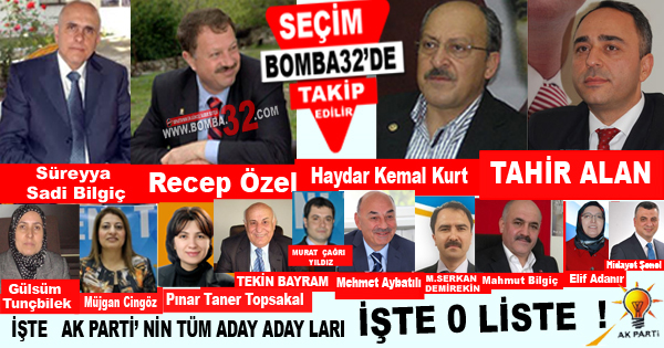 İşte Ak Parti'nin Tüm Aday Adayları