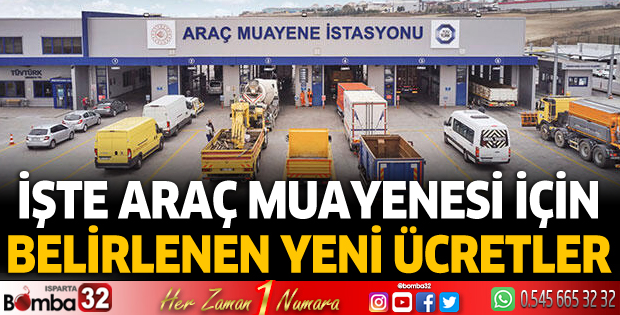 İşte araç muayenesi için belirlenen yeni ücretler