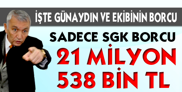 İŞTE BELEDİYENİN BORCU