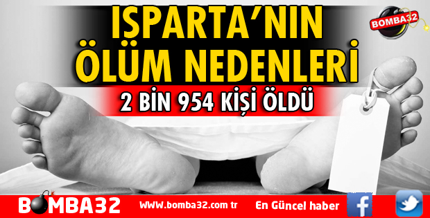 İŞTE ISPARTA'DA ÖLÜMLERİN NEDENLERİ