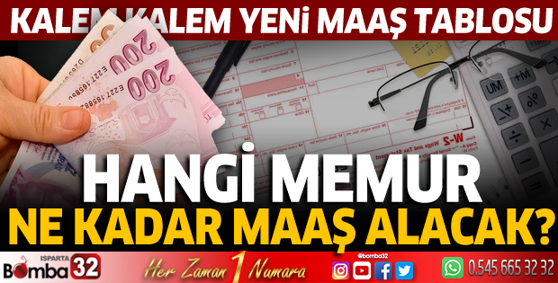 İşte kalem kalem yeni maaş tablosu