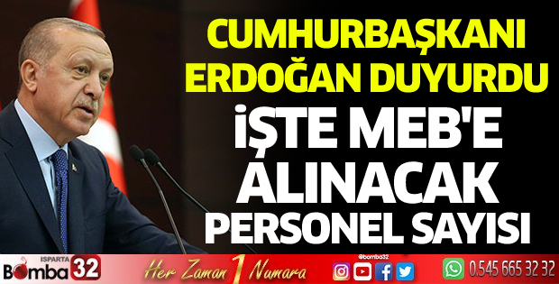 İşte MEB'e alınacak personel sayısı