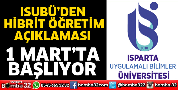 ISUBÜ’den Hibrit Öğretim Açıklaması