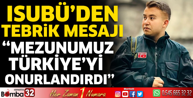 ISUBÜ'den tebrik mesajı