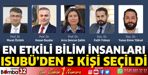 ISUBÜ'lü akademisyenler dünya listelerinde