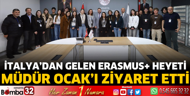 İtalya’dan Gelen Erasmus+ Heyeti Müdür Ocak’ı Ziyaret Etti