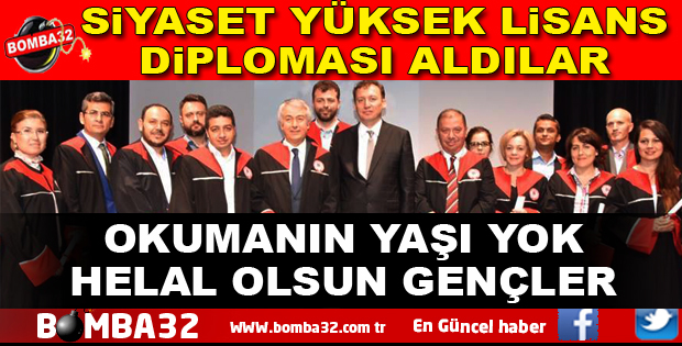 ITSO BAŞKANI İLE BİRLİKTE YÜKSEK LİSANS DİPLOMASI ALDILAR