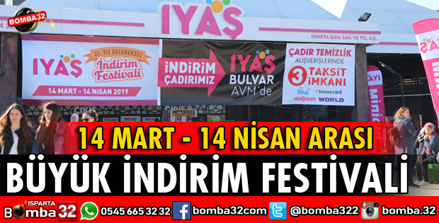 IYAŞ GELENEKSEL İNDİRİM FESTİVALİ DEVAM EDİYOR