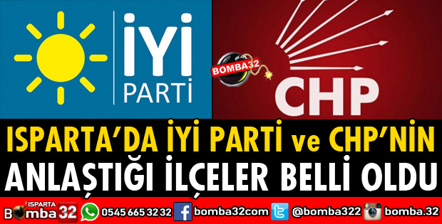 İYİ PARTİ İLE CHP’NİN ANLAŞTIĞI İLÇELER BELLİ OLDU
