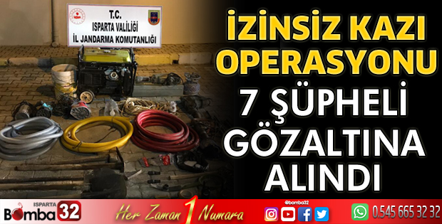 İzinsiz kazıya baskın