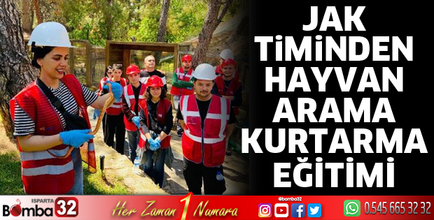 JAK timinden hayvan arama kurtarma eğitimi