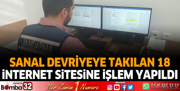 Jandarma'dan sanal devriyesine takılan 18 internet sitesine işlem yapıldı