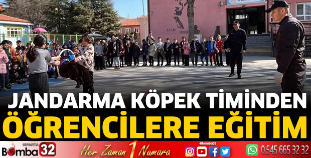 Jandarma Köpek Timinden öğrencilere eğitim