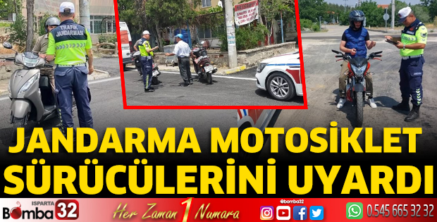 Jandarma Motosiklet Sürücülerini Uyardı