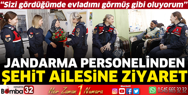 Jandarma personelinden Şehit ailesine ziyaret
