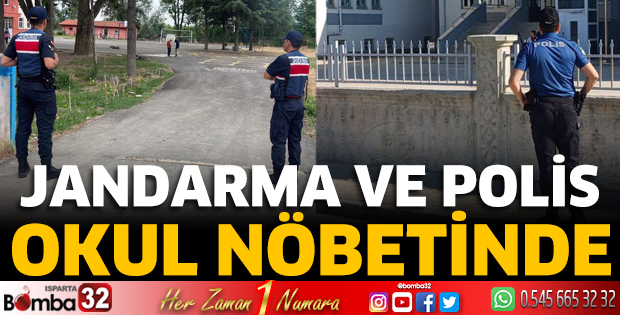 Jandarma ve polis okul nöbetinde