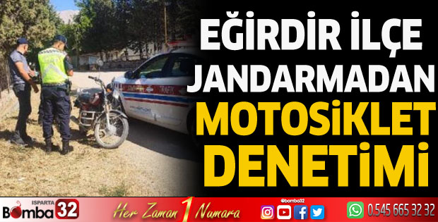 Jandarmadan motosiklet denetimi