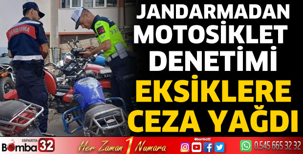 Jandarmadan motosiklet denetimi