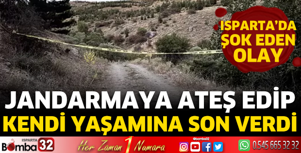 Jandarmaya ateş edip kendi yaşamına son verdi