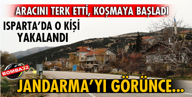 JANDARMAYI GÖRÜNCE YAYA KAÇMAYA BAŞLADI
